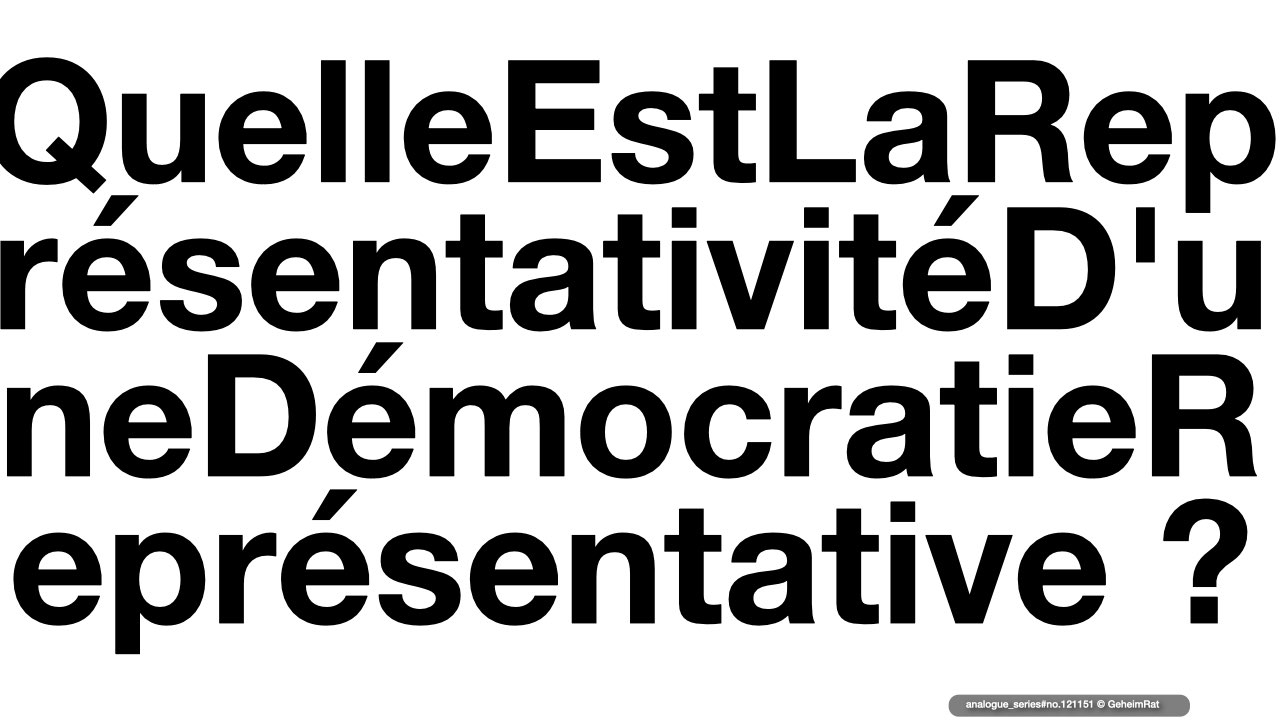 Quelle est la représentativité du Parlement ?