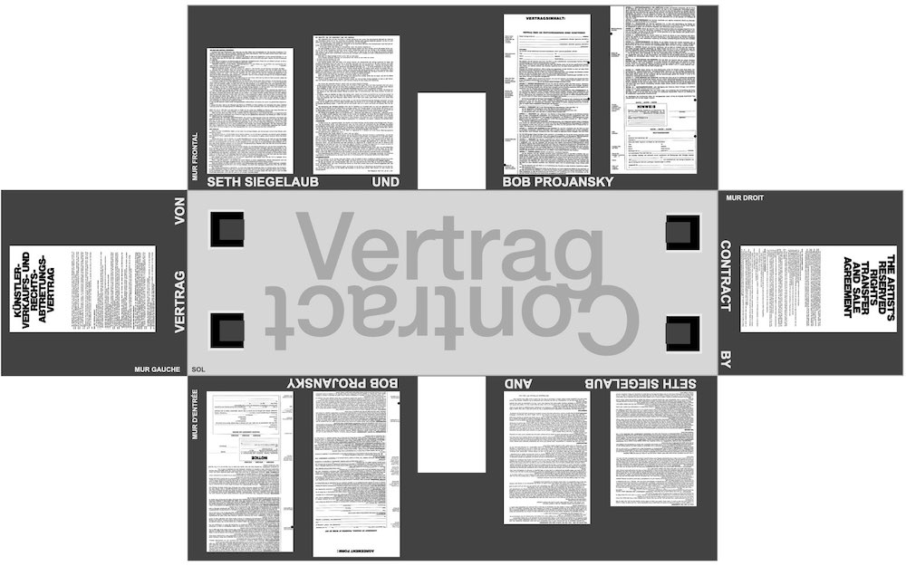 L'exposition display Artist's Reserved Rights Transfer and Sale Agreement